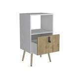 Nightstand A Magness, Bedroom, White / Macadamia B092P154880