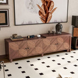 70"-90" Extendable TV Cabinet, Modern Entertainment Center with Storage and Adjustable Shelves, Mid W1435P190370