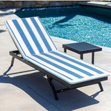 2PCS Set Outdoor Lounge Chair Cushion Replacement Patio Funiture Seat Cushion Chaise Lounge Cushion 52157282