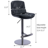 Swivel Black barstool Swivel Adjustable Height for Kitchen Counter W2195135494