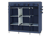 69" High-leg Non-woven Fabric Assembled Cloth Wardrobe Dark Blue 48617432