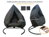 High Quality Outdoor Indoor color PE Wicker Swing Egg chair with Antracite Color Cushion And 62438480