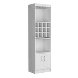 Kevil 71-Inch Tall Bar Cabinet 5-Tier Modern Bar Cabinet with Glass Holder Stemware Rack, Wine B200P188836