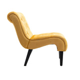 COOLMORE Modern Velvet Armless Accent Living Room Chair / Leisure Chair,Upholstered Fabric Button W39550127