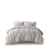 3 Piece Cotton Jacquard Duvet Set-Full/Queen B035P280384