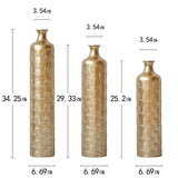 Floor Metal Vases Decorated White Metal Set of 3 gorgeous home decoration large glazed metal W2796P237520