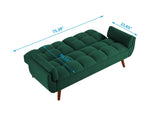 New Design Linen Sofa Furniture Adjustable Backrest Easily Assembled Recliners-GREEN 94890797