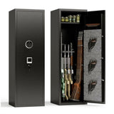 ZNTS Large Gun Safe Cabinet 3 Pistol Pouches, Heavy Duty Biometric Fingerprint Lock, Rifle Gun Safe W1831P214759