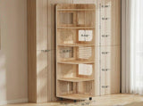 6-Tier Corner Shelf, Tall Slim Bookcase & Display Stand for Small Spaces 31514615