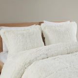 Full/Queen Shaggy Long Fur Comforter Mini Set B03595903