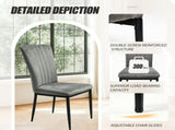Dining Chairs Set of 4 Modern Velvet Upholstered Chairs with Metal Le gs Adjustable feet for Dining W3851P493953