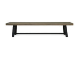 Acacia Outdoor Bench,Sandblast Gray Finish and Black,set of 2 63086.00GRY