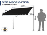 78.7"D x 59.1"W x"H Retractable Awning Black 69182352