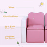 Kids 2-in-1 Sofa Sets-Pink 58179062