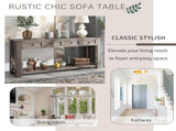 Console Table/Sofa Table with Storage Drawers and Bottom Shelf for Entryway Hallway 56860059