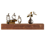 72" Rustic Wood Fireplace Mantel,Wall-Mounted & Floating Shelf for Home Decor W1390138525