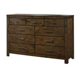1pc Rustic Industrial Style Brown Seven Drawer Dresser Bedroom Solid Wood Wooden Furniture B011P234684