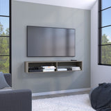 Warrior 59" Floating Tv Stand with Two open shelves, media compartments and cable management B070P224230