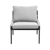 ZNTS Modern Accent Lounge Chair with Braided Upholstery and Metal Frame, Comfortable Armchair for Living W2215P252346