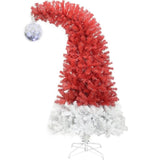 ZNTS 6FT Hinged Fir Artificial Fir Bent Top Christmas, Xmas Bendable Santa Hat Style Christmas PX292920AAJ