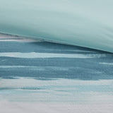 8 Piece Printed Seersucker Comforter and Quilt Set Collection Aqua Full/Queen B03597256