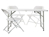 4ft Foldable Lift Patio Plastic Table White 08237312