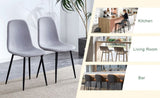 Gray PU and Metal Combined Shell Chair, Perfectly Matching Minimalist and Scandinavian Style Homes, W3226P279068