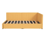 Upholstered Daybed with 2 Storage Drawers Twin Size Sofa Bed Frame No Box Spring Needed, Linen WF299017AAL