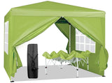 6.5X6.5FT Two Doors & Two Windows Practical Waterproof Right-Angle Folding Tent Greenish-Gray 02742254
