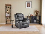 GREY COLOR AIR LEATHER RECLINER CHAIR WITH VIBRATION AND HEATING B2766P488713