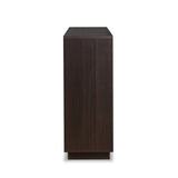 Espresso 2-Door Wine Cabinet with Stemware Rack B062P215513