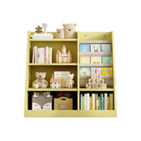 Yellow Wooden Toy Storage Organizer Cabinet Kids Bookshelf Children Bookcase Toddler Baby Sling Book W2876P233539