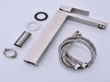 Single Handle Sink Brushed Nickel Vanity Bathroom Faucet, Basin Mixer Tap 62080109