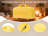 14"/20" 2 pcs/set in ABS Spinner Wheel Luggage, with Combination Lock and Front Opening Design, 14" 12454681