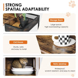 ZNTS Litter Box Enclosure for 2 Cats.Cat Litter Box Furniture,Enclosed Cat Litter Boxes,Cat Furniture W1687P170692