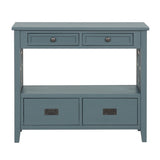 36'' Farmhouse Pine Wood Console Table Entry Sofa Table with 4 Drawers & 1 Storage Shelf for W120246660