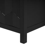 U_STYLE Luxurious Four-Door Sideboard with Honeycomb Patterned Doors, Offering Ample Storage for N711P187044B