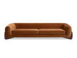 Alpine 90.5" Sherpa Sofa, Burnt Orange Performance Velvet B2719P606840