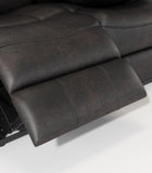 Breathable Fabric Power Reclining Sofa with Drop Down Table,USB Button and Wireless Charger W1896115274