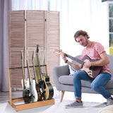 ZNTS Folding Hardwood With Corrugated Metal Guitar Stand for Electric Guitar, Bass, or Acoustic 35910596