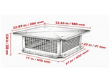17 x 17 Inch Chimney Cap, Secure Mesh Fireplace Cover for Clay Flue & Shingles, Stable & Easy to 65951029