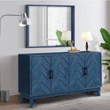 Stronger Vintage Style Buffet Cabinet, Lacquered Accent Storage 4 Door Wooden W1445121942
