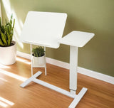 Overbed Bedside Desk Mobile Rolling Laptop Stand Tilting Overbed Table with Wheels Height Adjustable W2641P269198