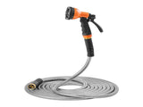 100 ft Metal Garden Hose, Rust Proof Water Hose with 10 Function Nozzle, No-Kink & Flexible 25842948