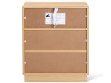 White Oak color, P2 particleboard with linen-textured melamine finish, drawers with beveled edges, 62963235