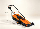 12 Amp Corded Electric Push Lawn Mower, 13" Cutting Width with 3 Cutting Heights, 8 Gallon Grass 67344584