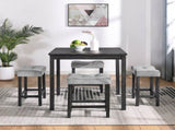 Dining Table, Bar Table and Chairs Set, 5 Piece Dining Table Set, Industrial Breakfast Table Set, W487P333509