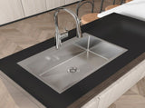 Stainless Steel Kitchen Sink, 30x19 Single Bowl, Overmount Handmade Sink in Dark Gray, with US 59818375