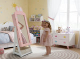 Pink rabbit-themed MDF cabinet with spray paint finish, 1 door and 1 drawer, children's jewelry and 66774399