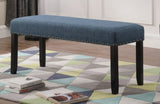 Biony Fabric Dining Bench with Nailhead Trim, Blue T2574P164610